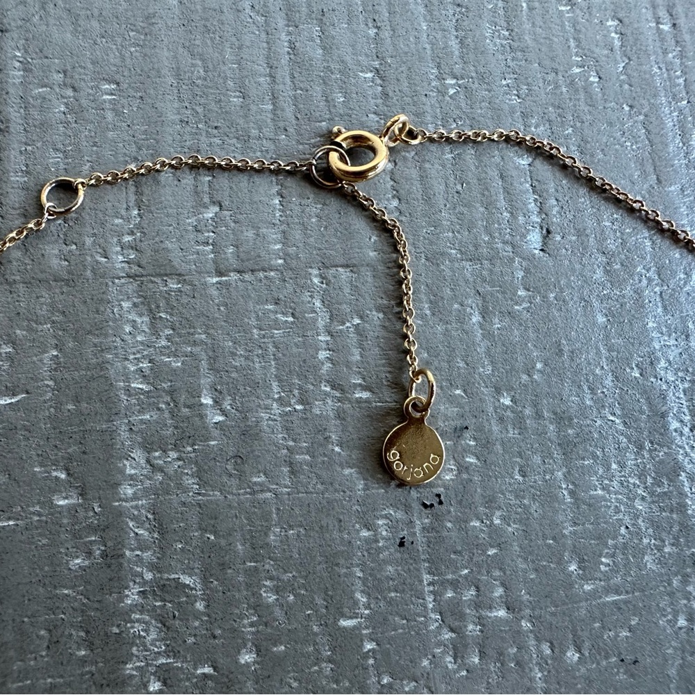 Gold paved diamond confetti necklace - Picture 3 of 3